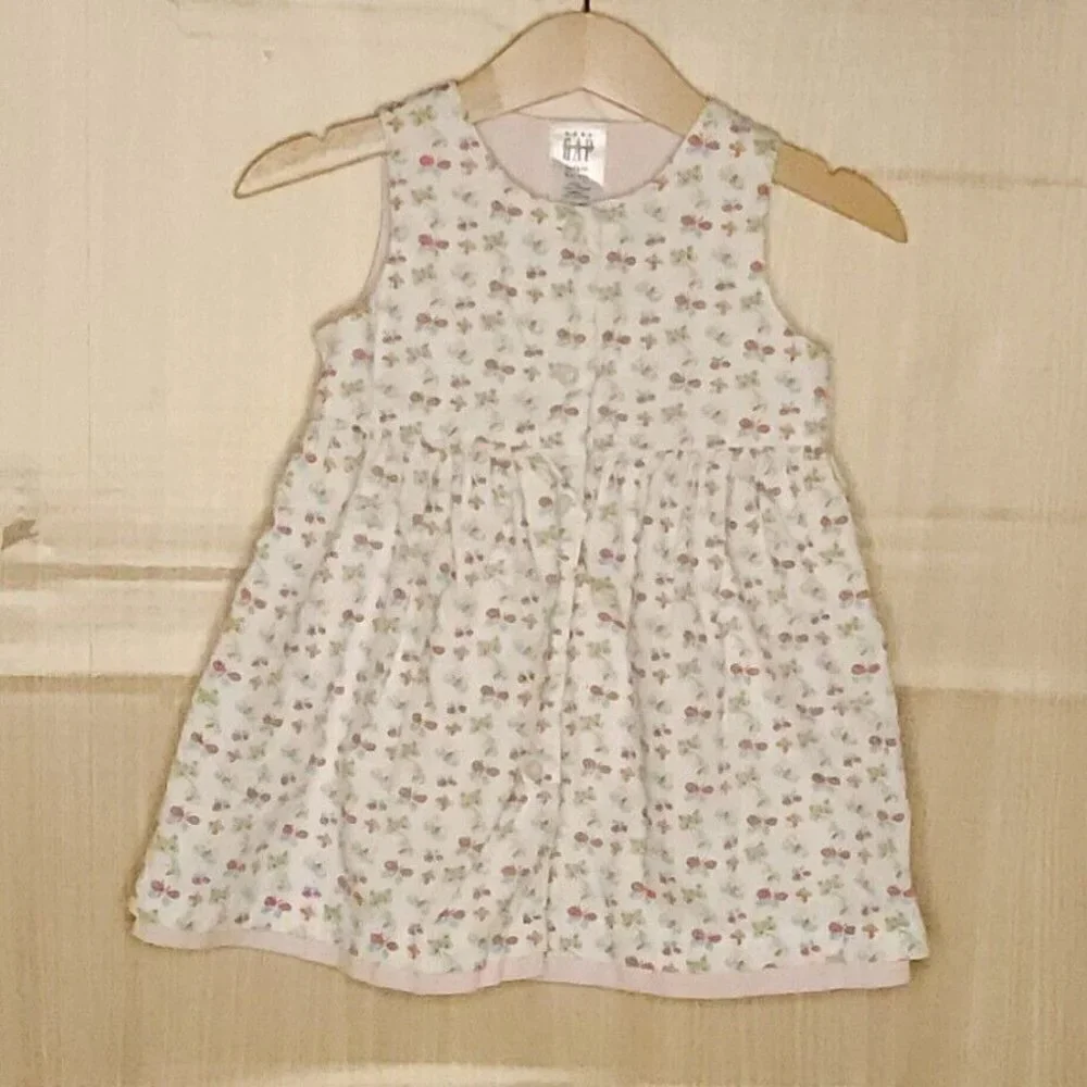 Baby Gap Infant Girls Pink Butterfly Sleeveless Dress 6-12 Months